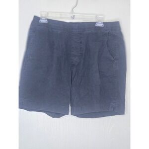 Abercrombie & Fitch Mens Navy Blue Stretch Pull On Shorts Size L Elastic Waist